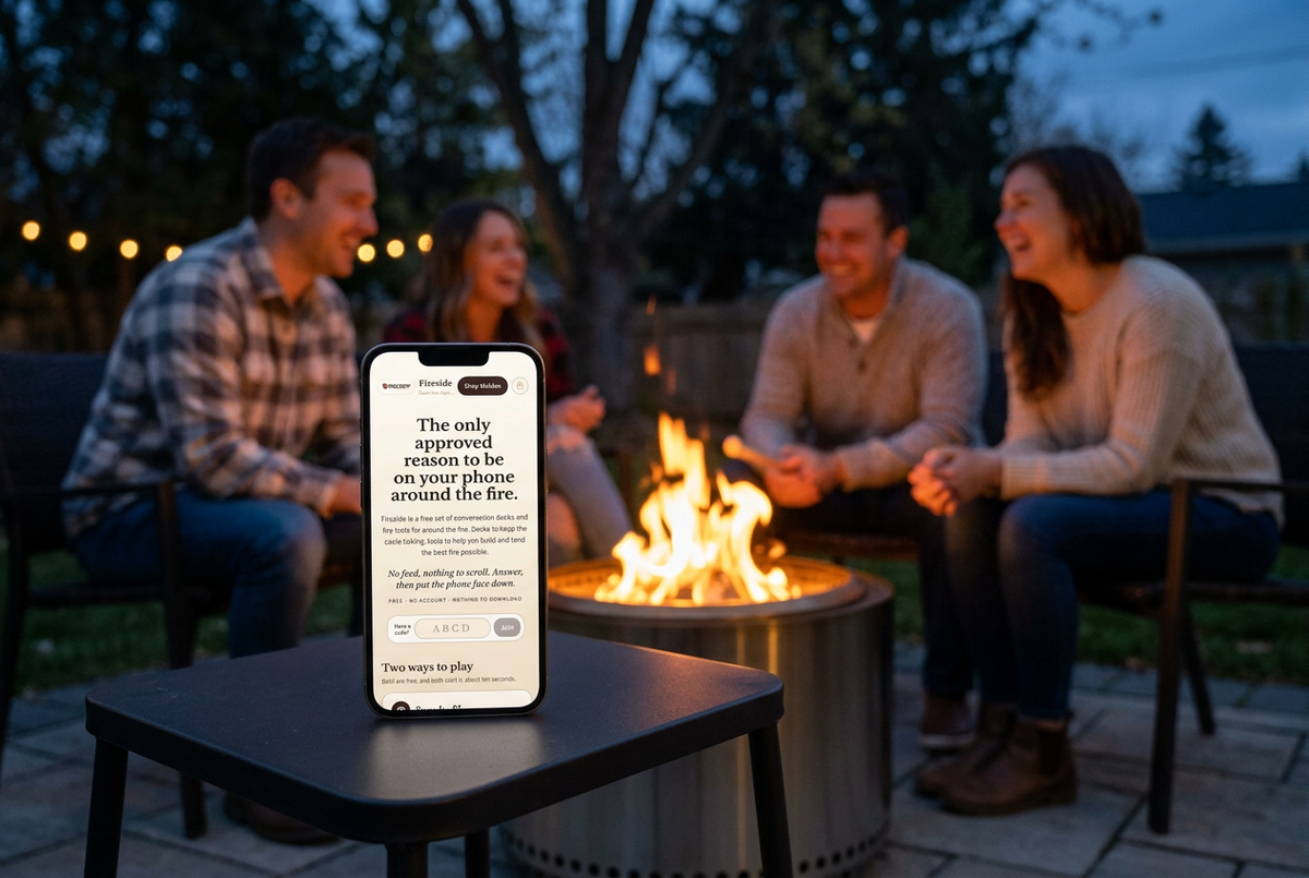 Introducing Play: Fireside — Free Conversation Games for Your Fire Pit Gatherings