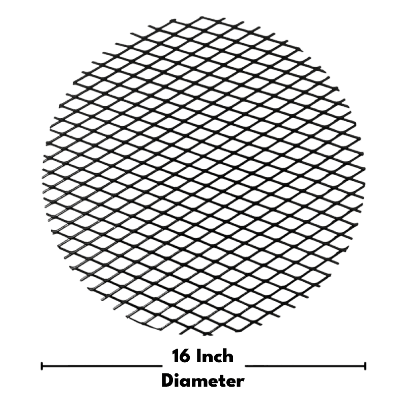 16 inch diameter mesh perfect for the heart of the fire