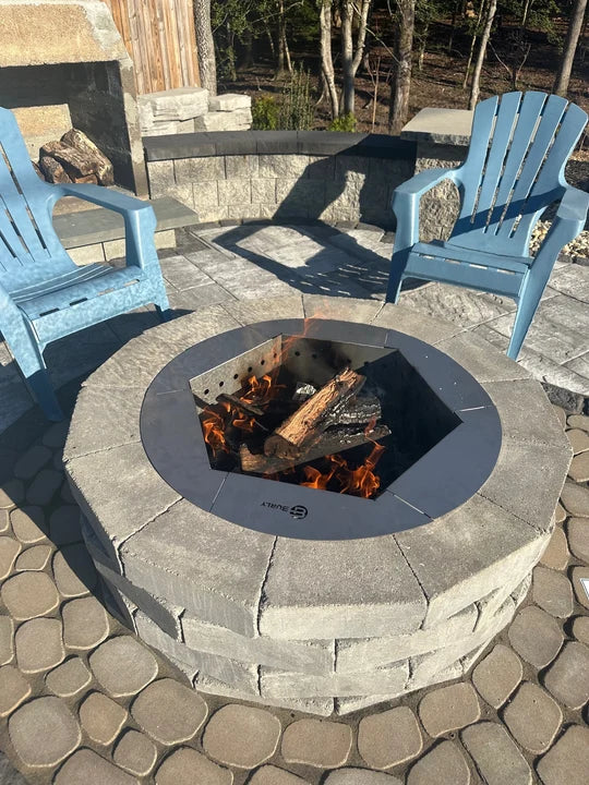 Burly Mojo 24" Hex Fire Pit Insert, Fits 27-34" Openings