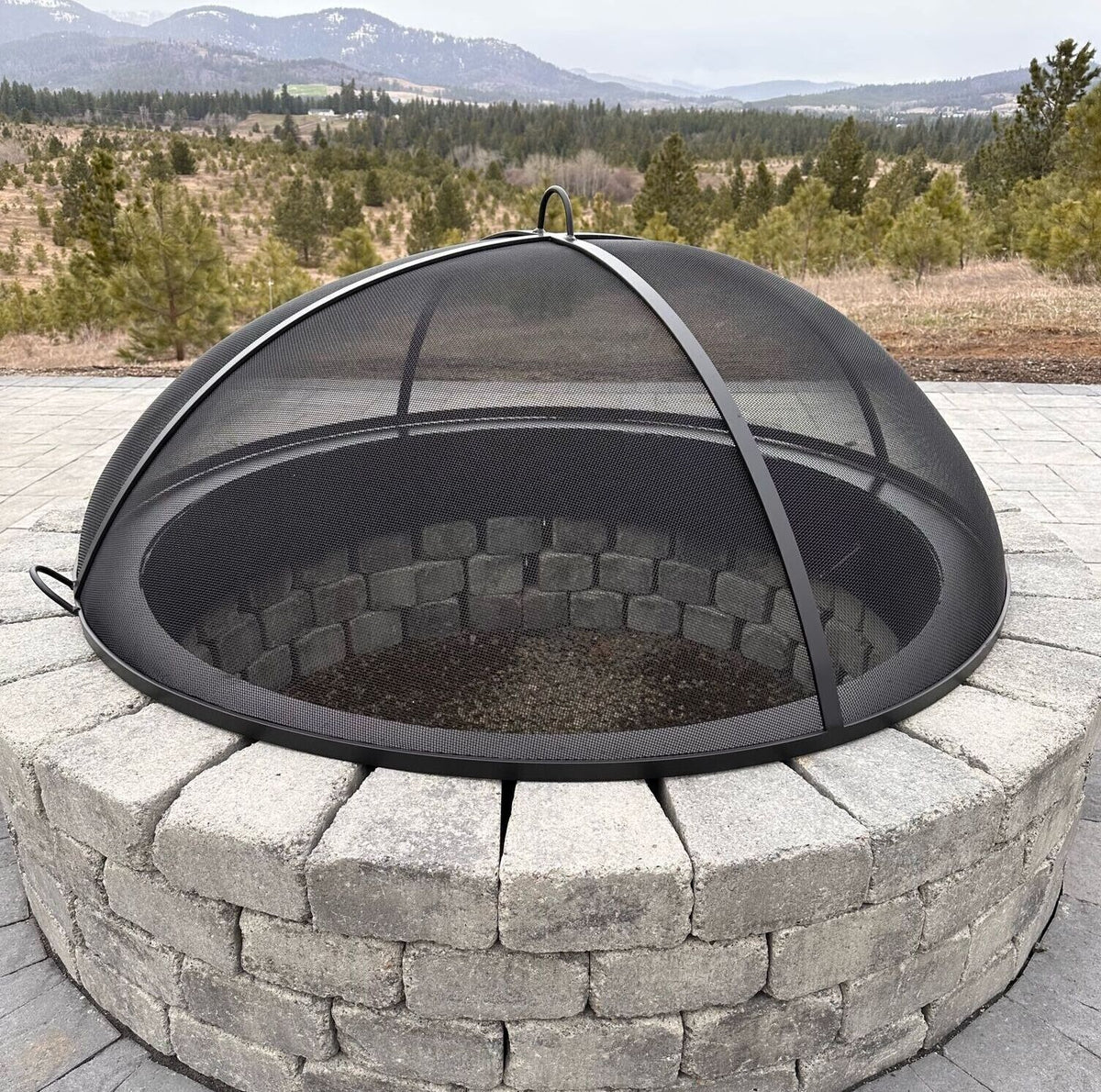 Lift Off Dome Fire Pit Screen | Master Flame Spark Guard
