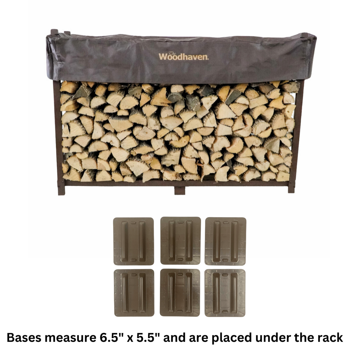 6 ft Steel Firewood Rack Holds 1/3 Cord Plus Woodhaven