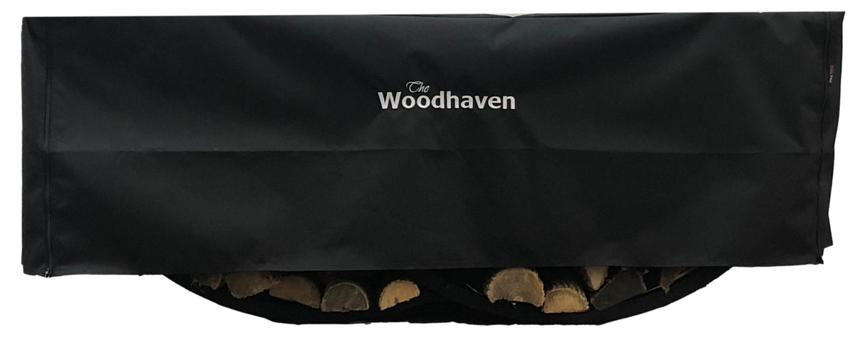 Full Firewood Rack Cover with Zipper   USA Made  Woodhaven