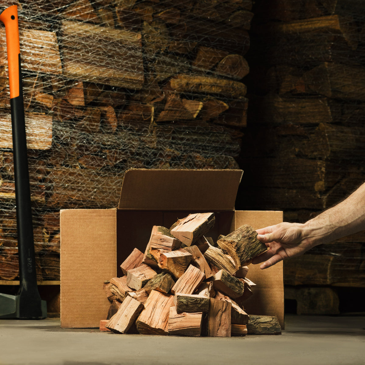 3 Inch Chunks - Smoking Wood Chunks Firewood - BIG BOX