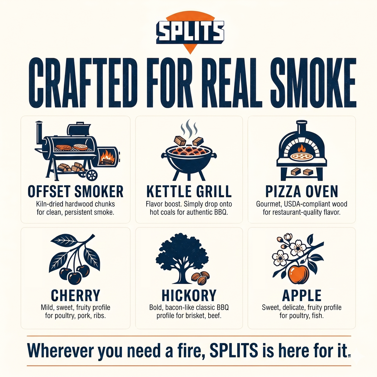 3 Inch Chunks - Smoking Wood Chunks Firewood - BIG BOX