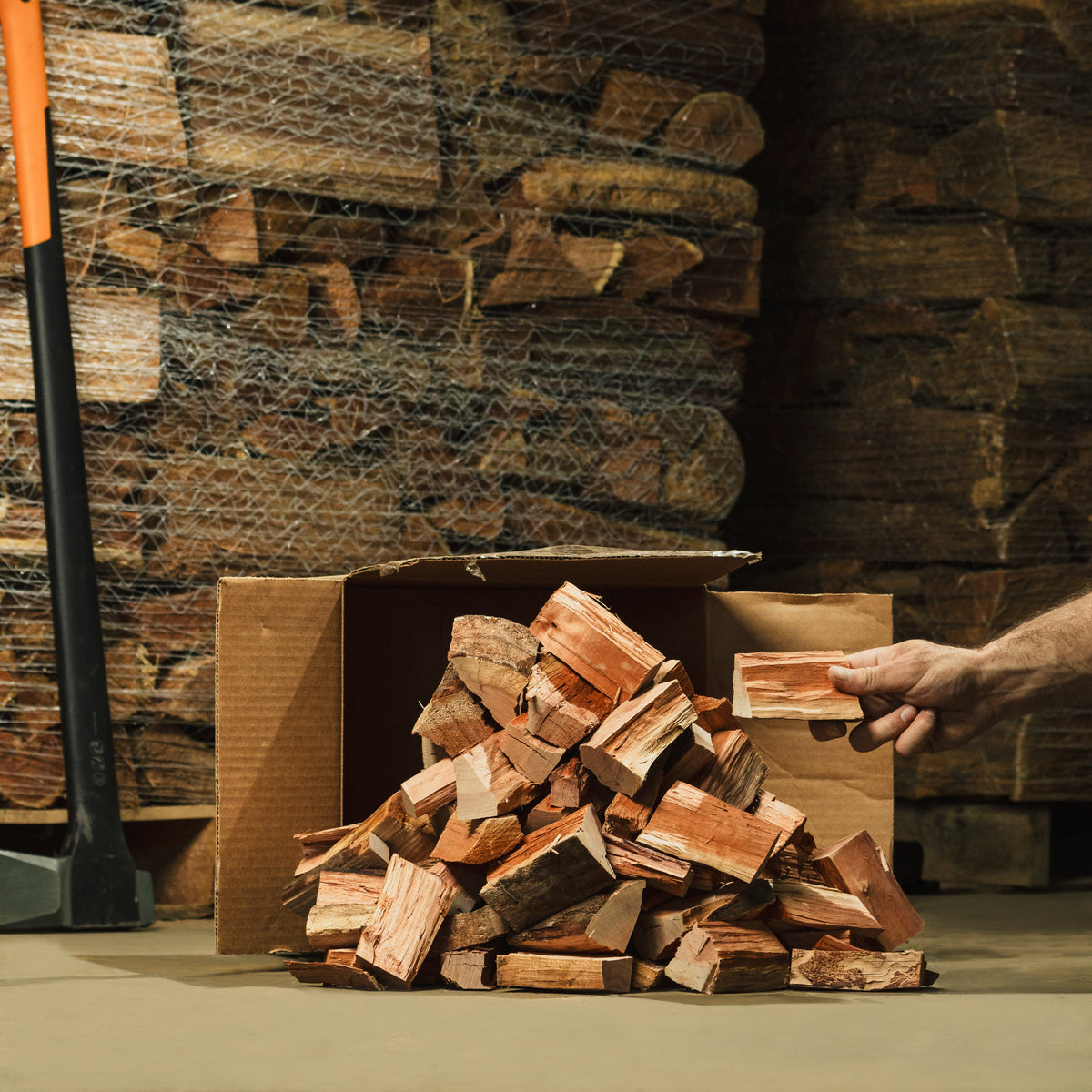 3 Inch Chunks - Smoking Wood Chunks Firewood - BIG BOX