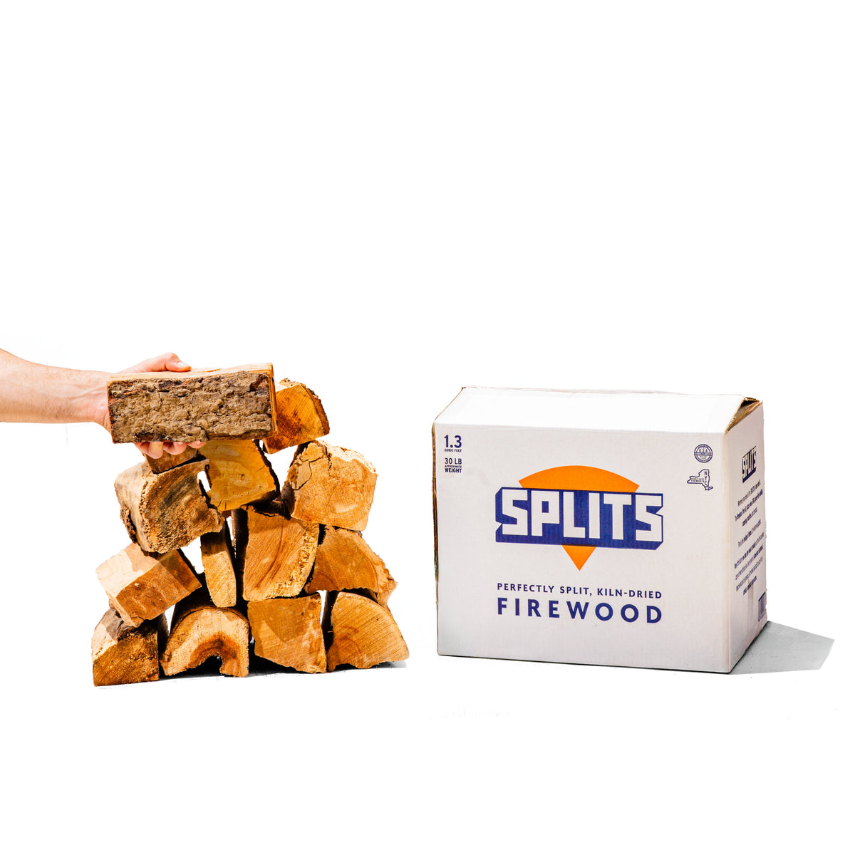 SPLITS – Perfectly Split Boxed Firewood for Cooking, BBQ, Pizza, Firepits, and More