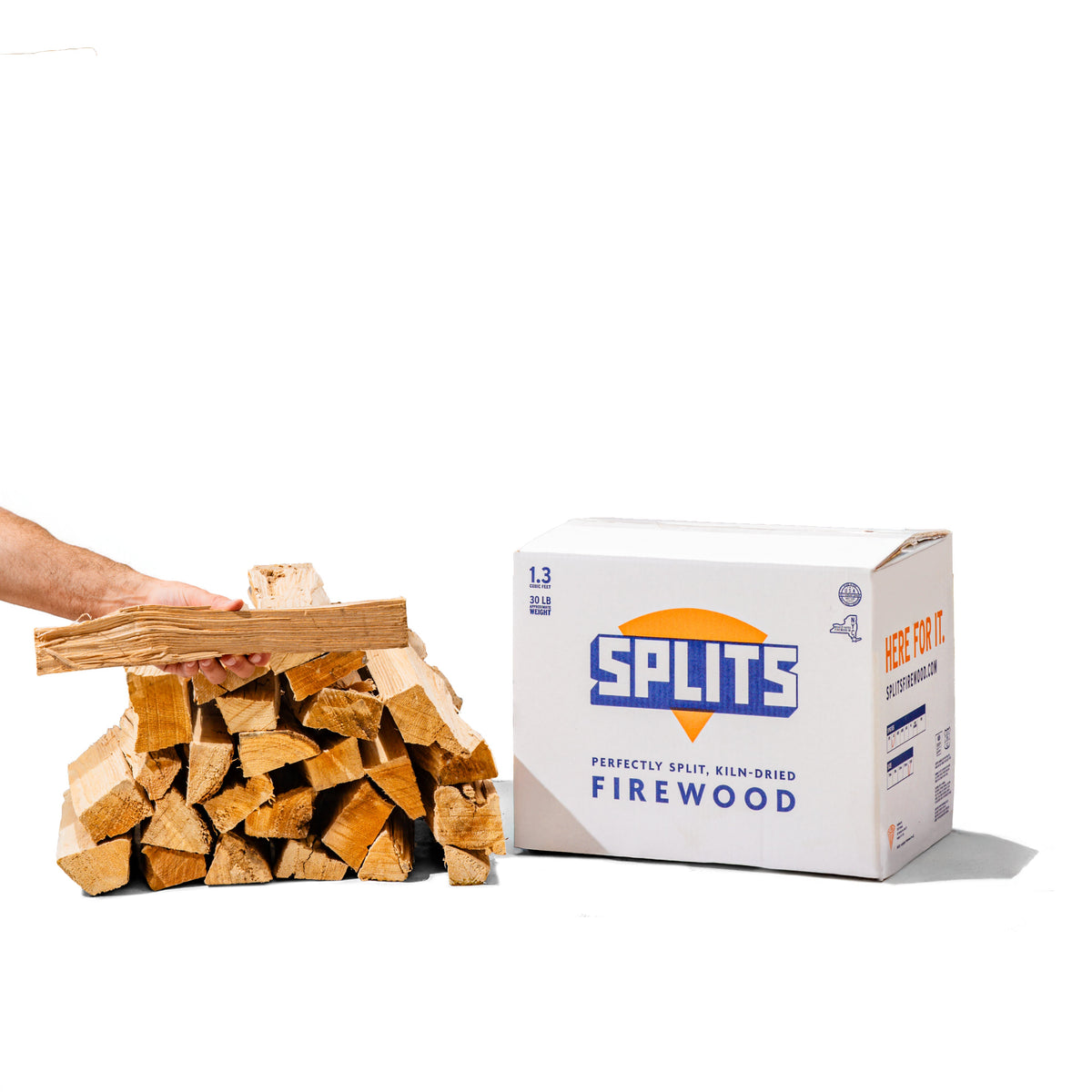 SPLITS – Perfectly Split Boxed Firewood for Cooking, BBQ, Pizza, Firepits, and More